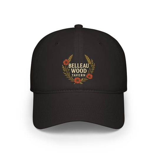 Belleau Wood Tavern Low Profile Baseball Cap — Vintage Wreath Logo Hat