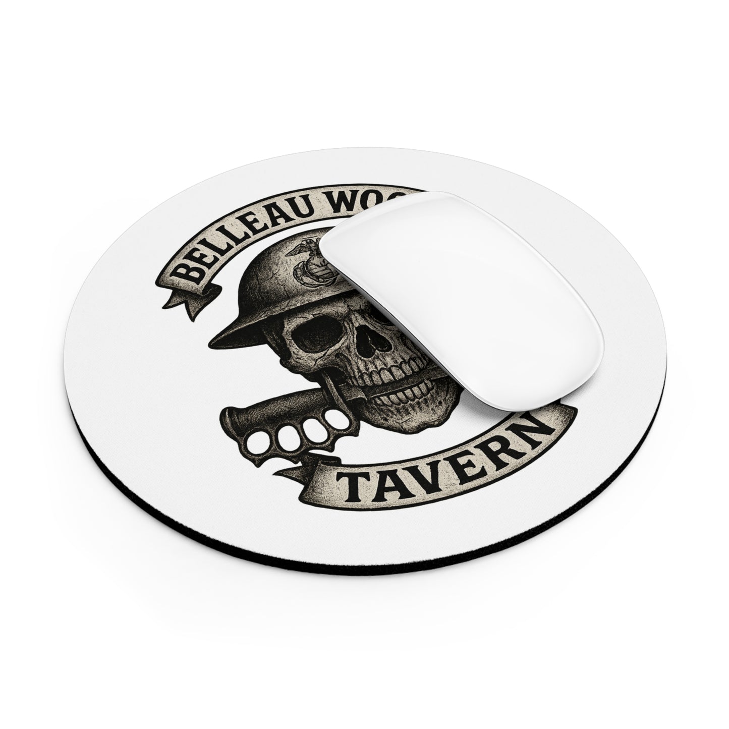 Custom Skull Graphic Mouse Pad - Belleau Wood Tavern Design