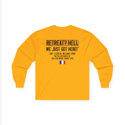 Bulldog - Retreat HELL Belleau Wood Tavern Long Sleeve Tee