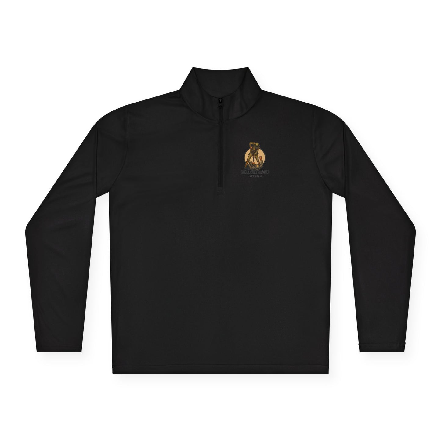 Belleau Wood Tavern Skull on Back  Military Quarter-Zip Pullover, Unisex Apparel