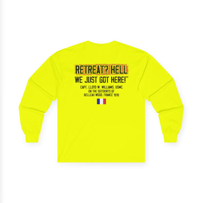 Bulldog - Retreat HELL Belleau Wood Tavern Long Sleeve Tee