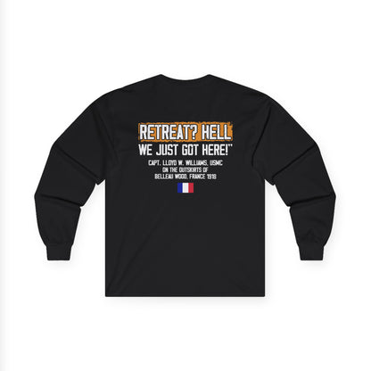 Bulldog - Retreat HELL Belleau Wood Tavern Long Sleeve Tee