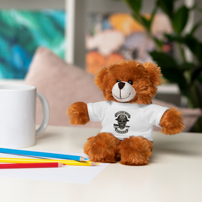 Personalized Stuffed Animal with Belleau Wood Skull T-Shirt Design