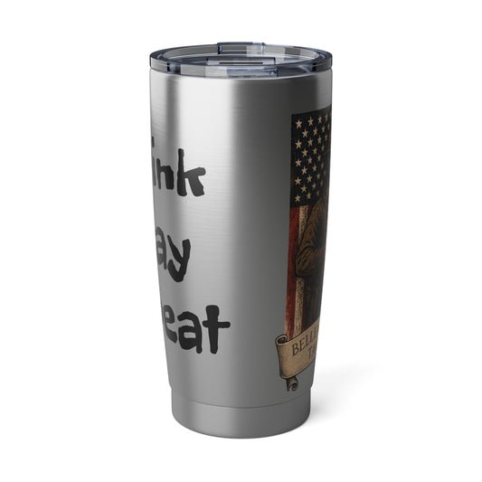 DRINK-SLAY-REPEAT Marine with Beer -US Flag Vagabond 20oz Tumbler, Travel Mug