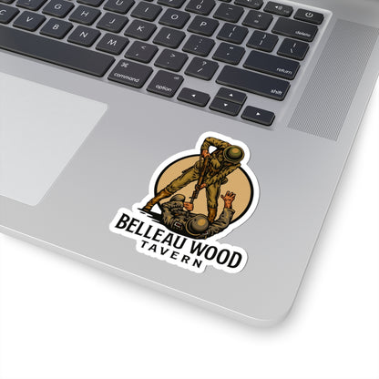 Vintage Military Kiss-Cut Stickers | Belleau Wood Tavern | Laptop Accessories
