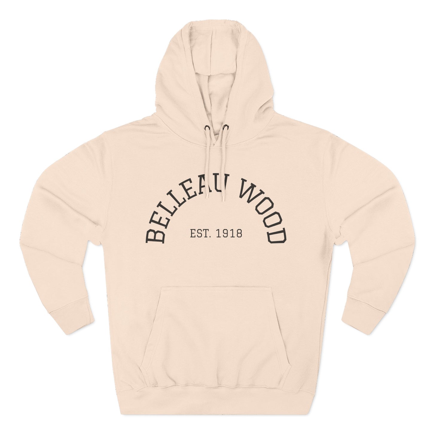 Three-Panel Fleece Hoodie- BELLEAU WOOD Est. 1918