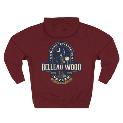 Three-Panel Fleece Hoodie- BELLEAU WOOD Est. 1918
