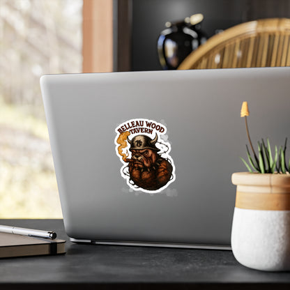 Belleau Wood Tavern Devil Dog with Cigar Marines Sticker Cut Vinyl Decals USMC