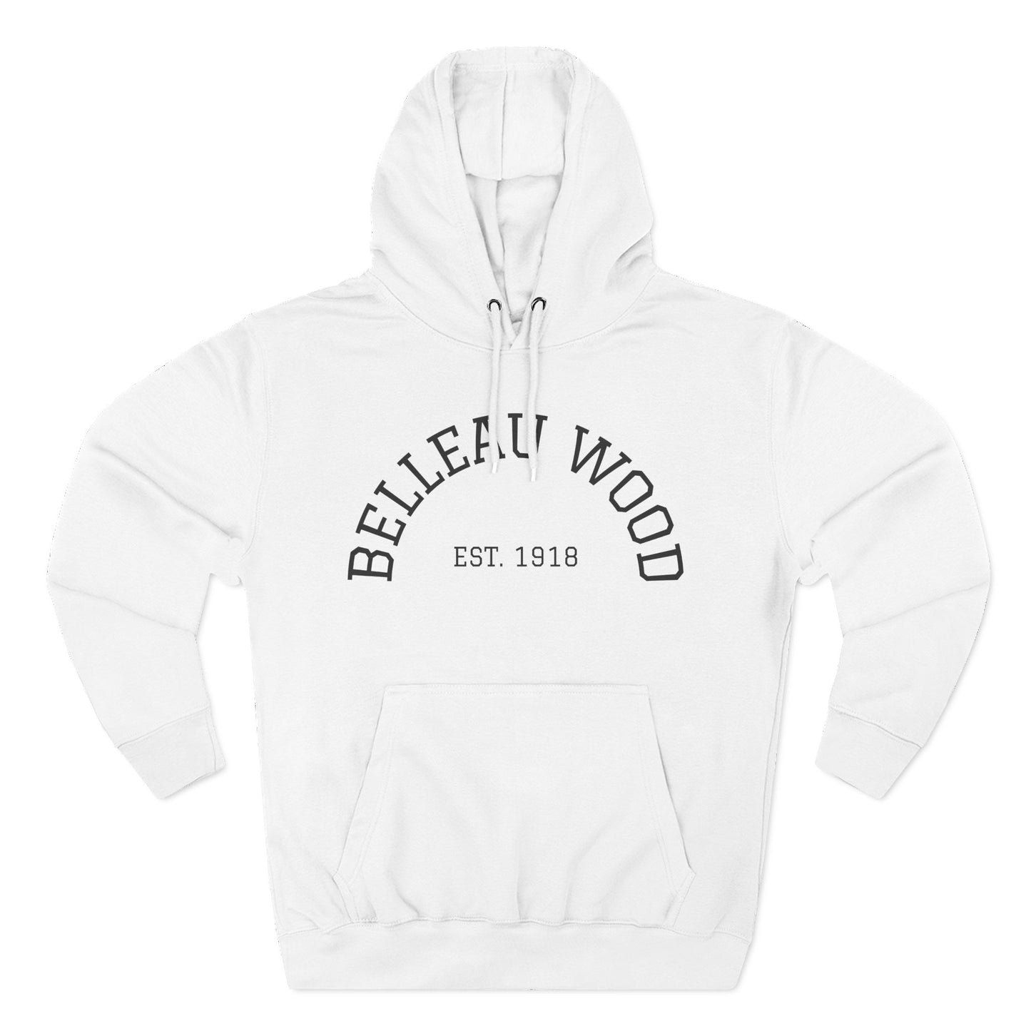 Three-Panel Fleece Hoodie- BELLEAU WOOD Est. 1918