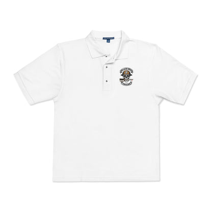 Embroidered Belleau Wood Tavern USMC Skull Helmet Unisex Polo Shirt