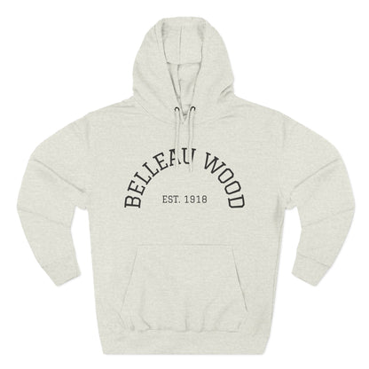 Three-Panel Fleece Hoodie- BELLEAU WOOD Est. 1918
