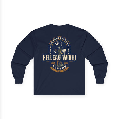 Iron Mike (Back) -Belleau Wood Tavern Long Sleeve Tee - Unisex Ultra Cotton Shirt
