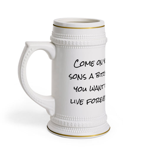 Devil Dog Bayonetting Hun - Come On You Sons A Bitches... Beer Stein Mug