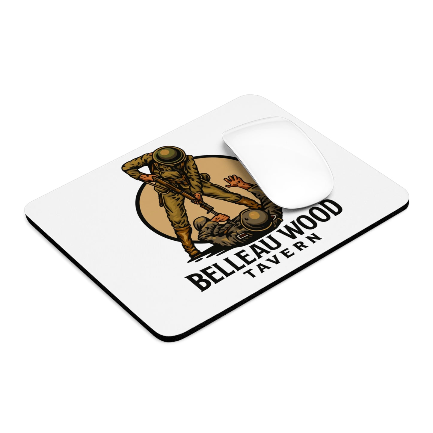 Vintage Belleau Wood Marine Bayonet Military Mouse Pad - Belleau Wood Tavern Design