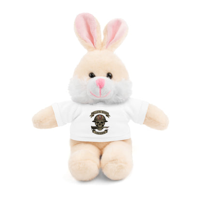 Personalized Stuffed Animal with Belleau Wood Skull T-Shirt Design