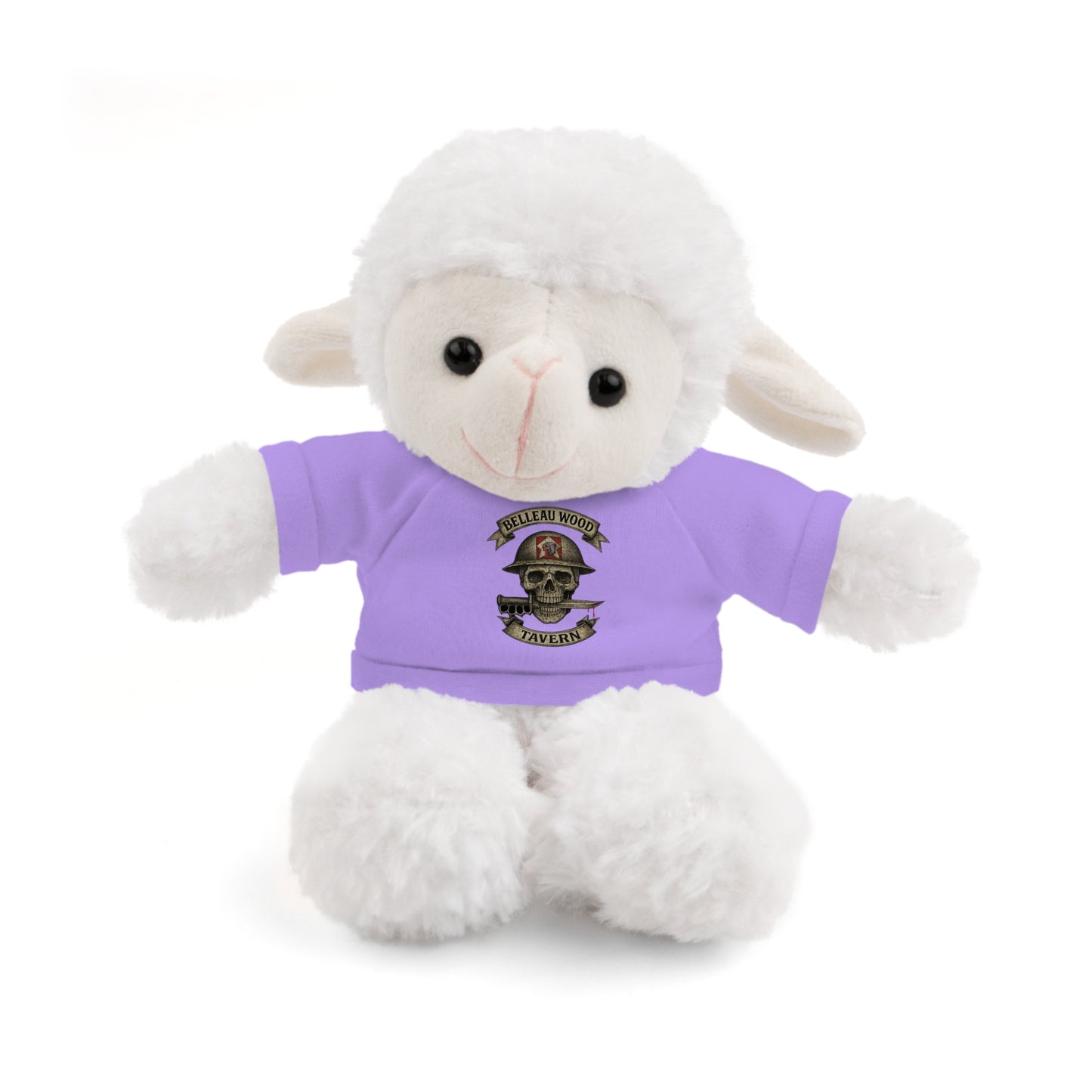 Personalized Stuffed Animal with Belleau Wood Skull T-Shirt Design