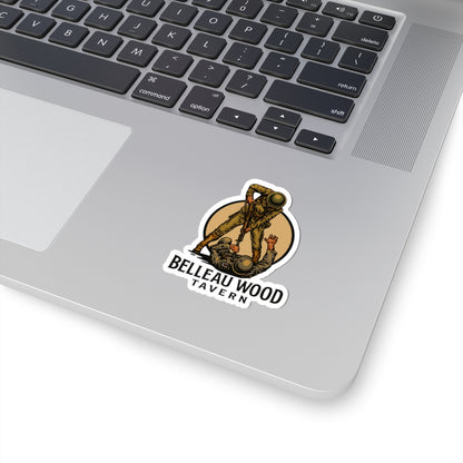Vintage Military Kiss-Cut Stickers | Belleau Wood Tavern | Laptop Accessories
