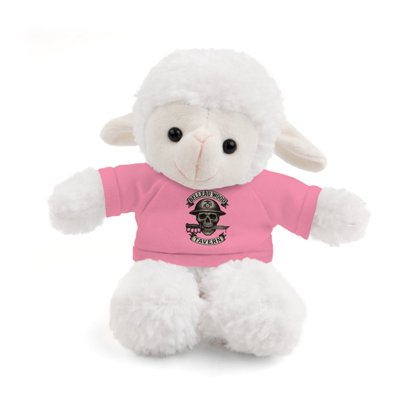 Personalized Stuffed Animal with Belleau Wood Skull T-Shirt Design
