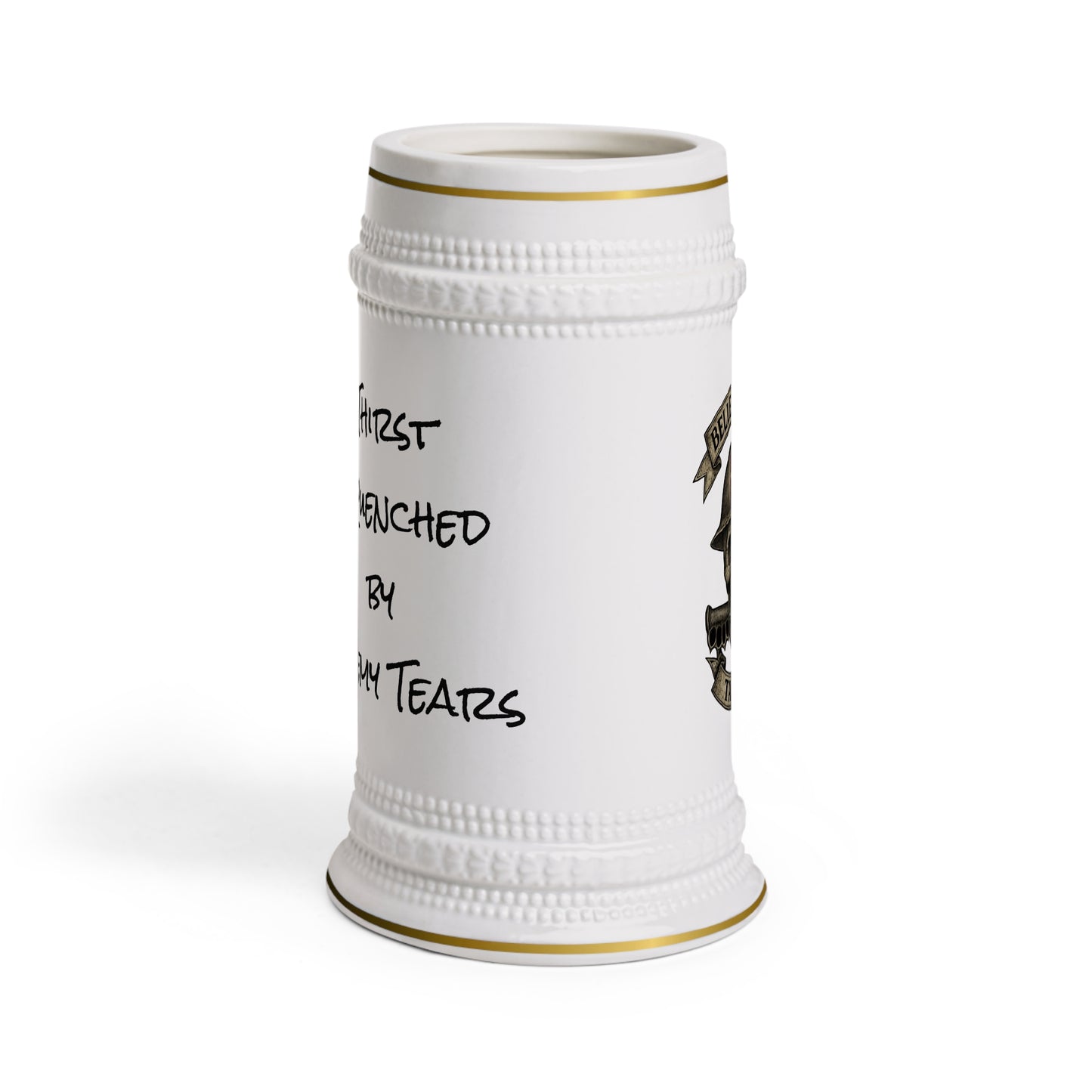 Skull - Thirst Quenched by Enemy Tears Beer Stein Mug