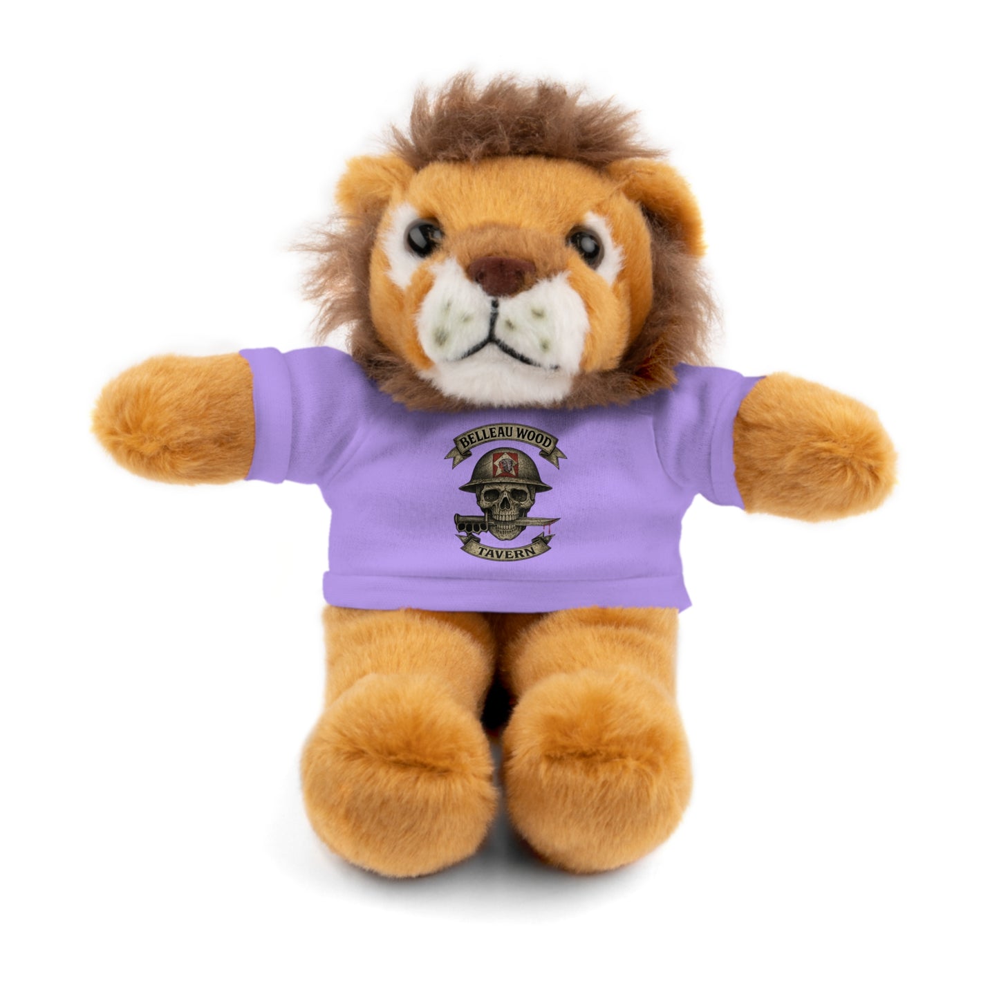 Personalized Stuffed Animal with Belleau Wood Skull T-Shirt Design