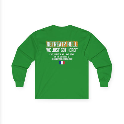 Bulldog - Retreat HELL Belleau Wood Tavern Long Sleeve Tee