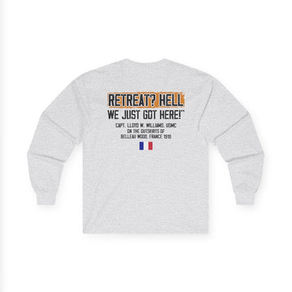 Bulldog - Retreat HELL Belleau Wood Tavern Long Sleeve Tee