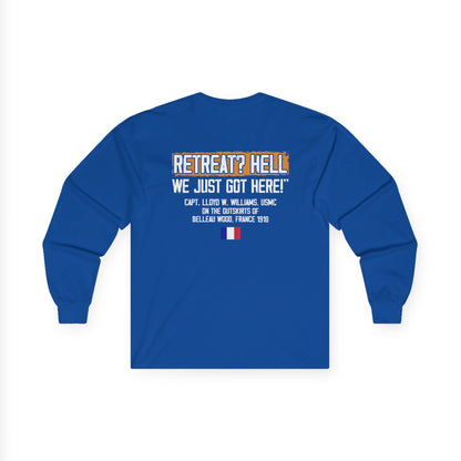 Bulldog - Retreat HELL Belleau Wood Tavern Long Sleeve Tee