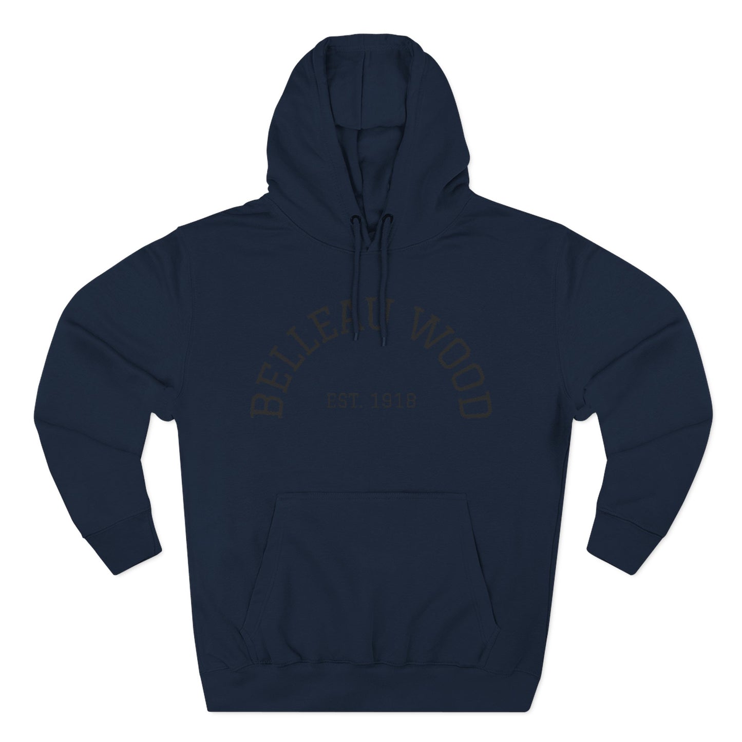 Three-Panel Fleece Hoodie- BELLEAU WOOD Est. 1918