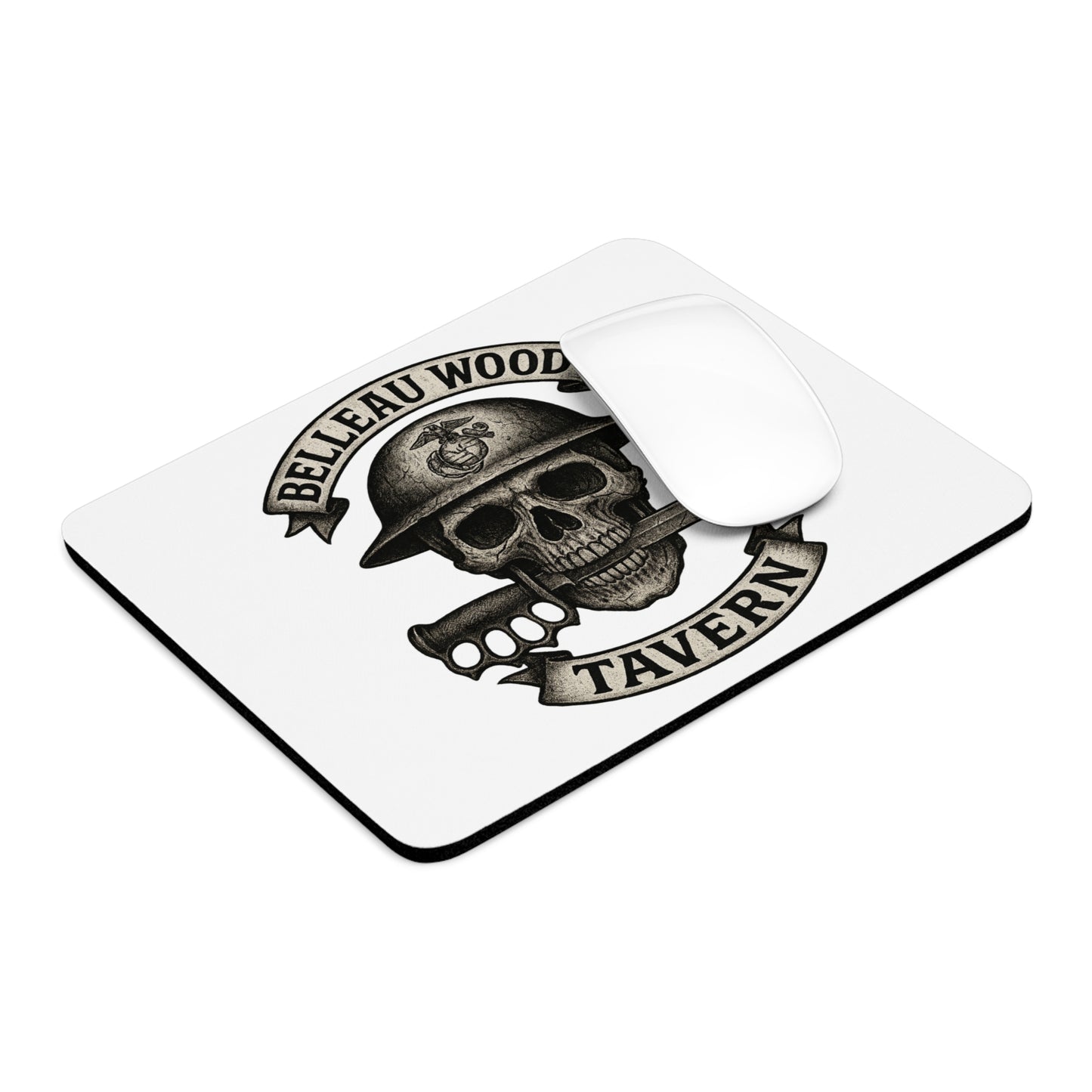 Custom Skull Graphic Mouse Pad - Belleau Wood Tavern Design