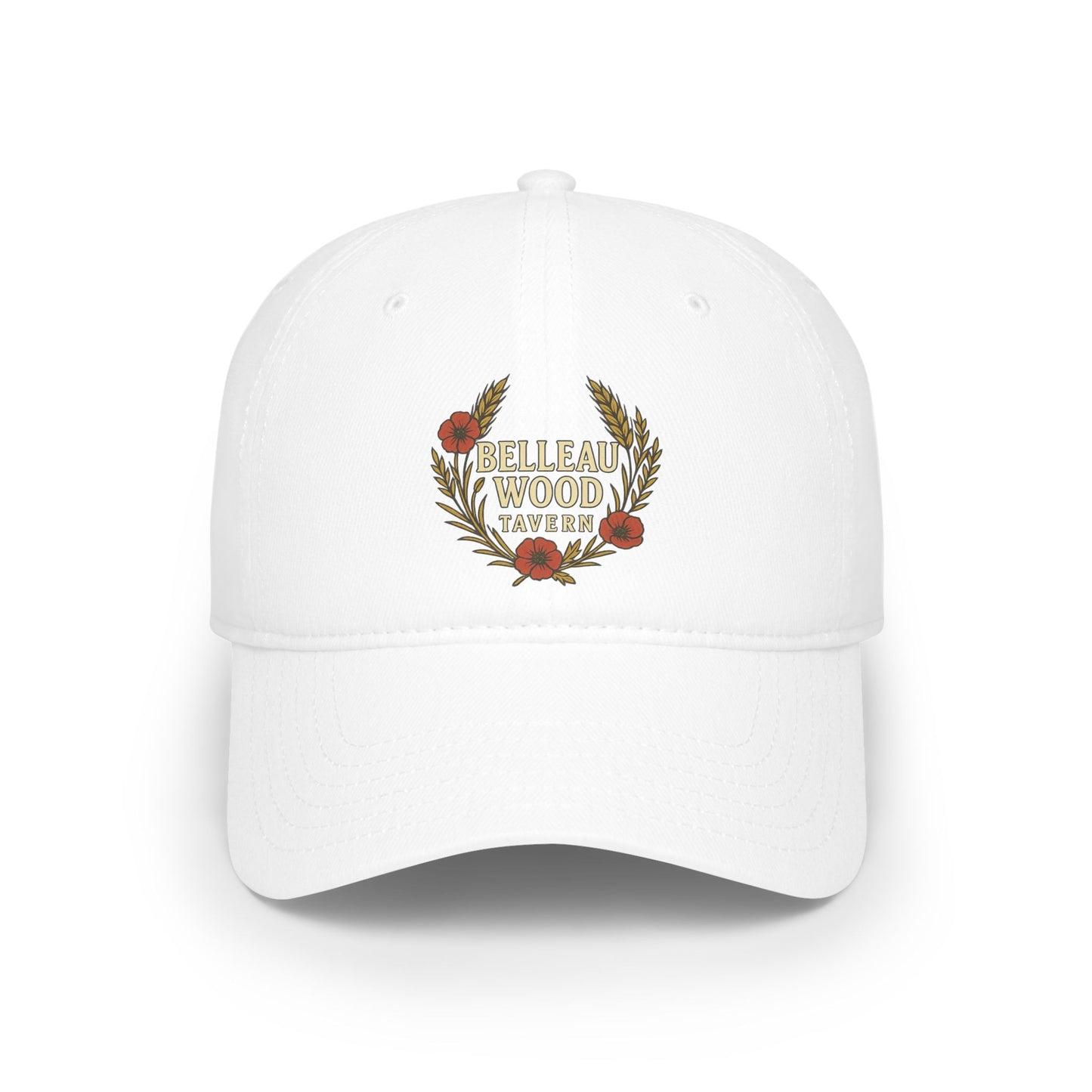 Belleau Wood Tavern Low Profile Baseball Cap — Vintage Wreath Logo Hat