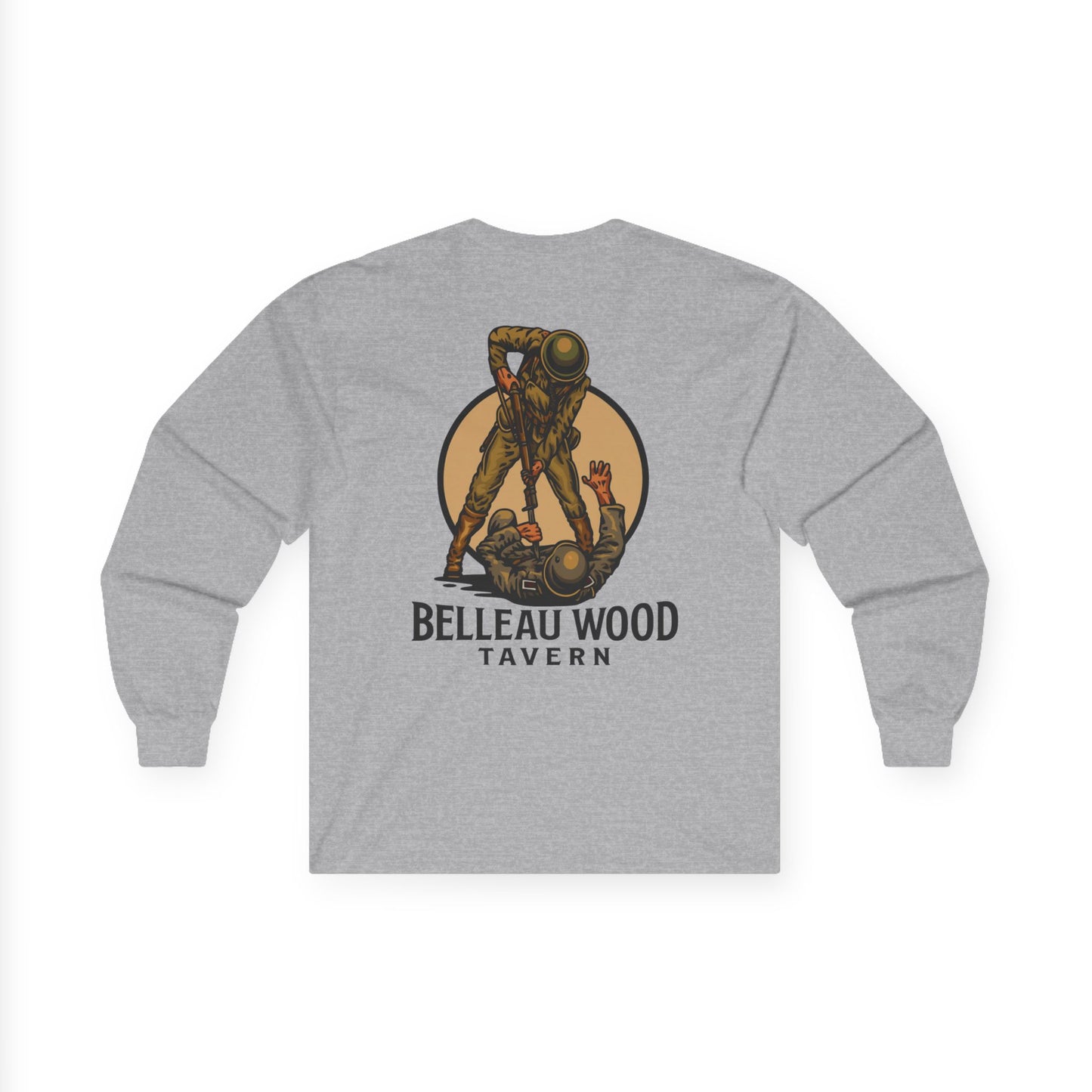 The Jack (Back) -Belleau Wood Tavern Long Sleeve Tee - Unisex Ultra Cotton Shirt
