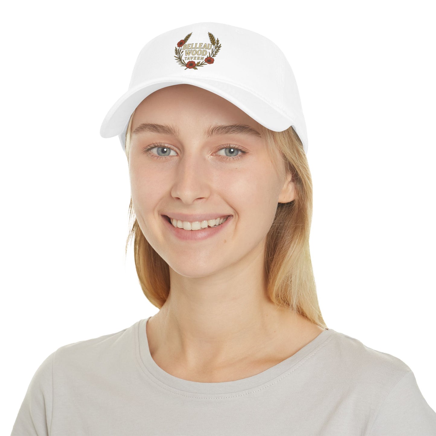 Belleau Wood Tavern Low Profile Baseball Cap — Vintage Wreath Logo Hat