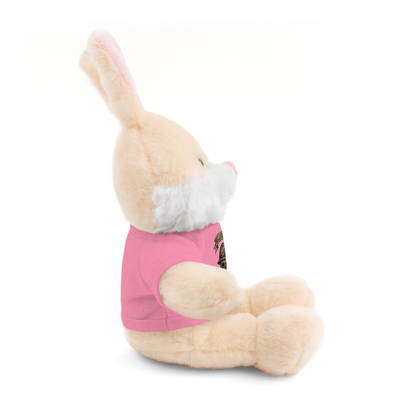 Personalized Stuffed Animal with Belleau Wood Skull T-Shirt Design
