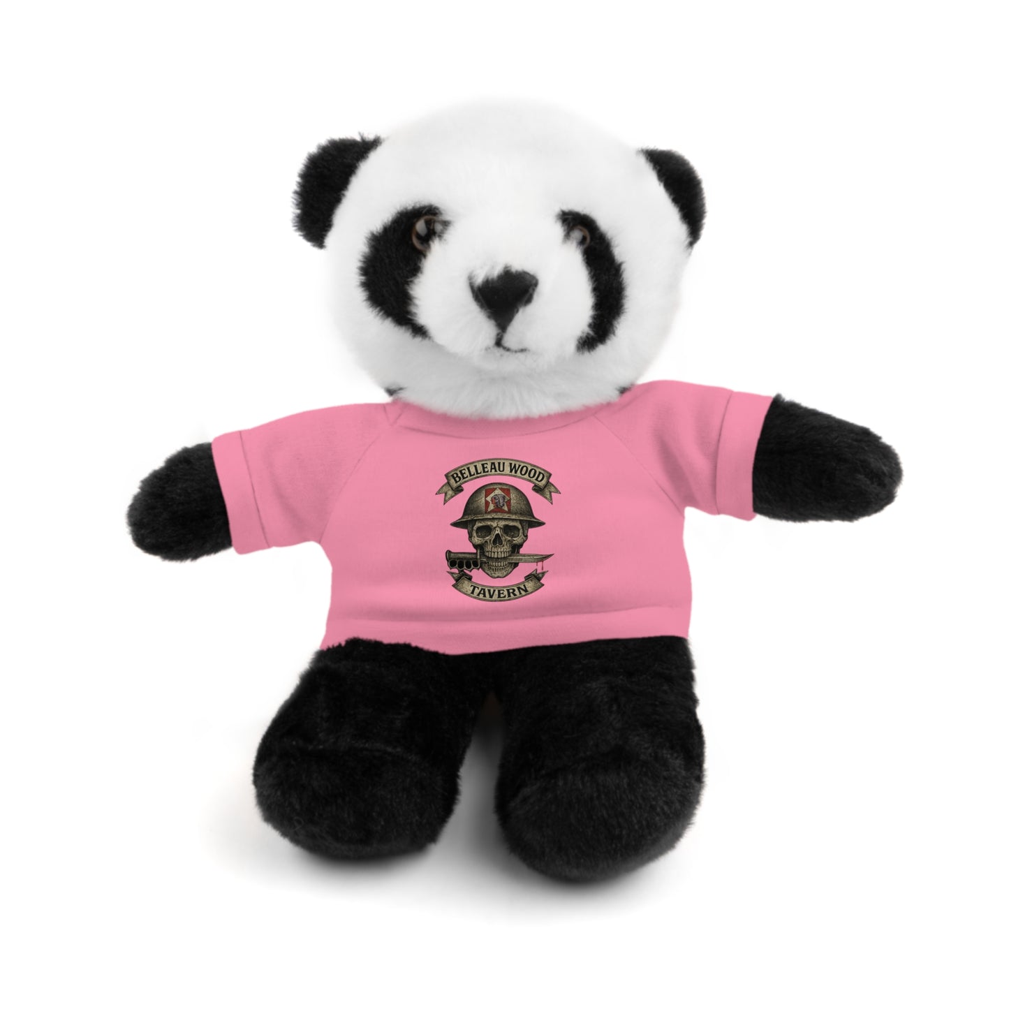 Personalized Stuffed Animal with Belleau Wood Skull T-Shirt Design