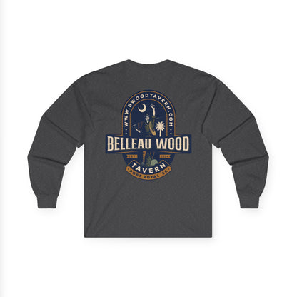 Iron Mike (Back) -Belleau Wood Tavern Long Sleeve Tee - Unisex Ultra Cotton Shirt