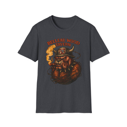 BELLEAU WOOD TAVERN Devil Dog USMC Unisex Softstyle T-Shirt, Vintage Graphic Tee