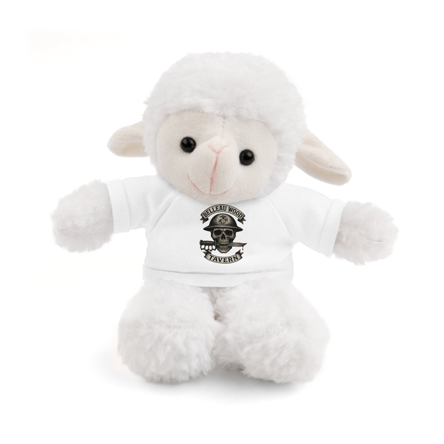 Personalized Stuffed Animal with Belleau Wood Skull T-Shirt Design