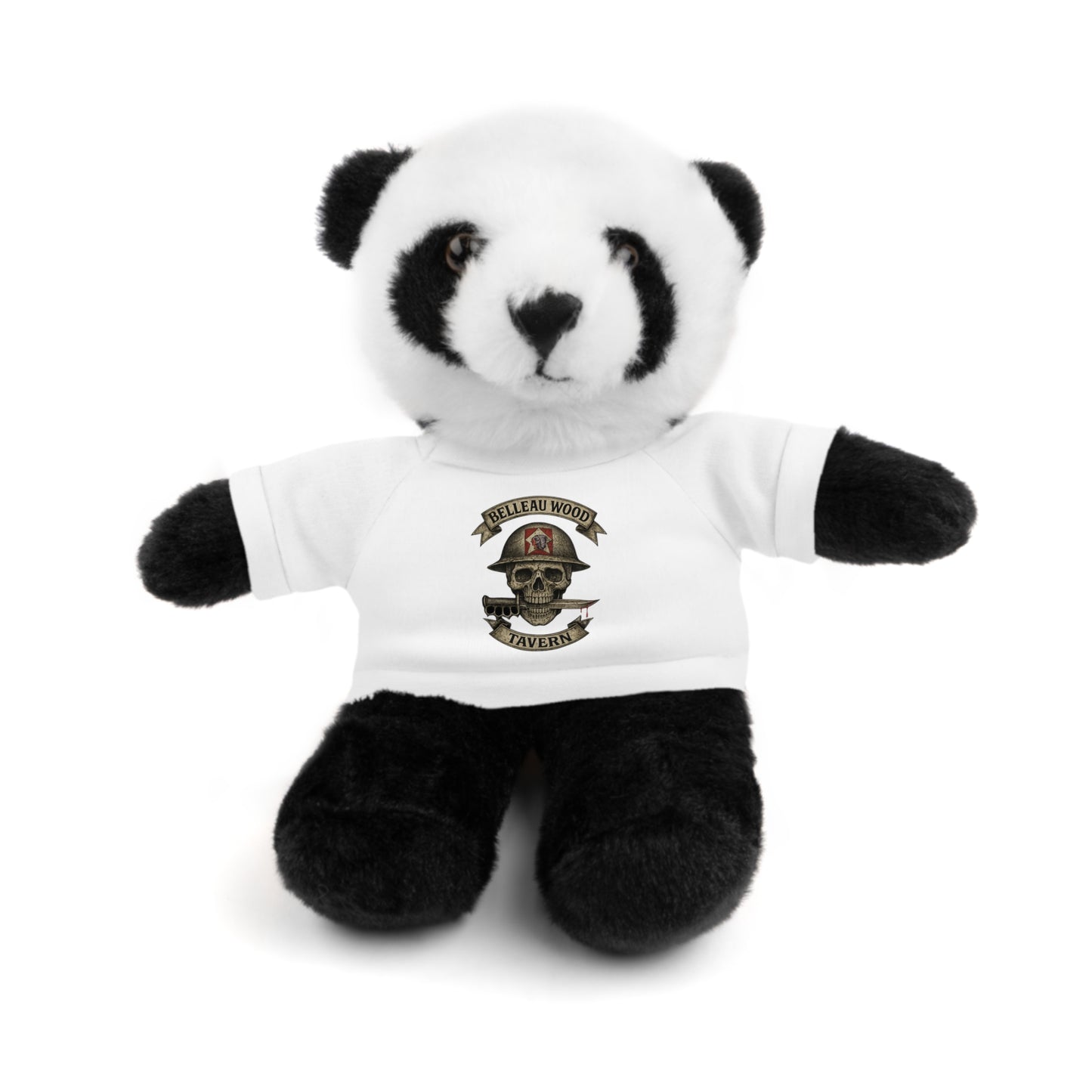 Personalized Stuffed Animal with Belleau Wood Skull T-Shirt Design