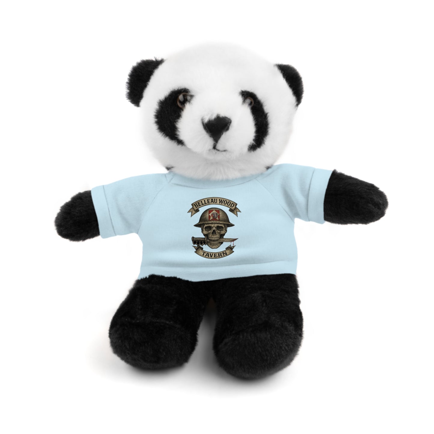 Personalized Stuffed Animal with Belleau Wood Skull T-Shirt Design