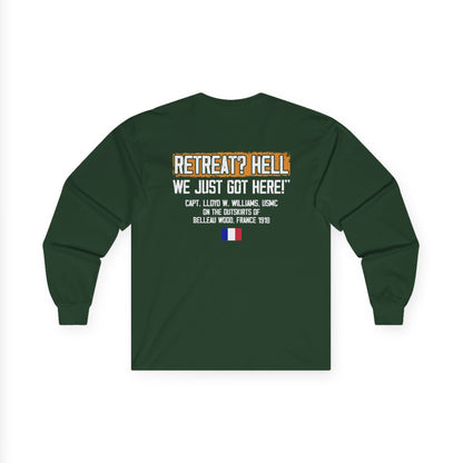 Bulldog - Retreat HELL Belleau Wood Tavern Long Sleeve Tee