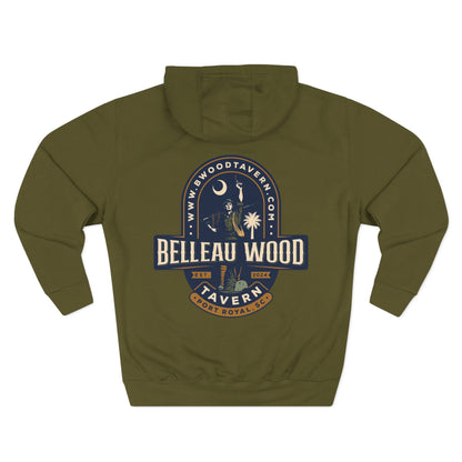 Three-Panel Fleece Hoodie- BELLEAU WOOD Est. 1918