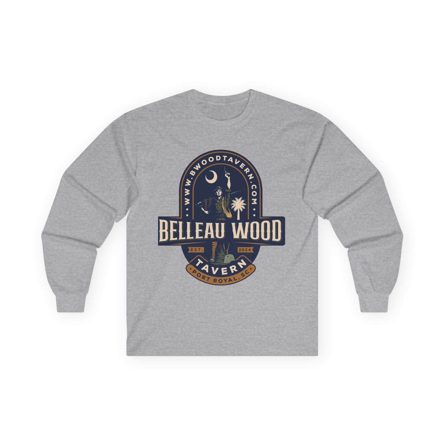Iron Mike Belleau Wood Tavern - Follow Me to B Wood Long Sleeve Tee