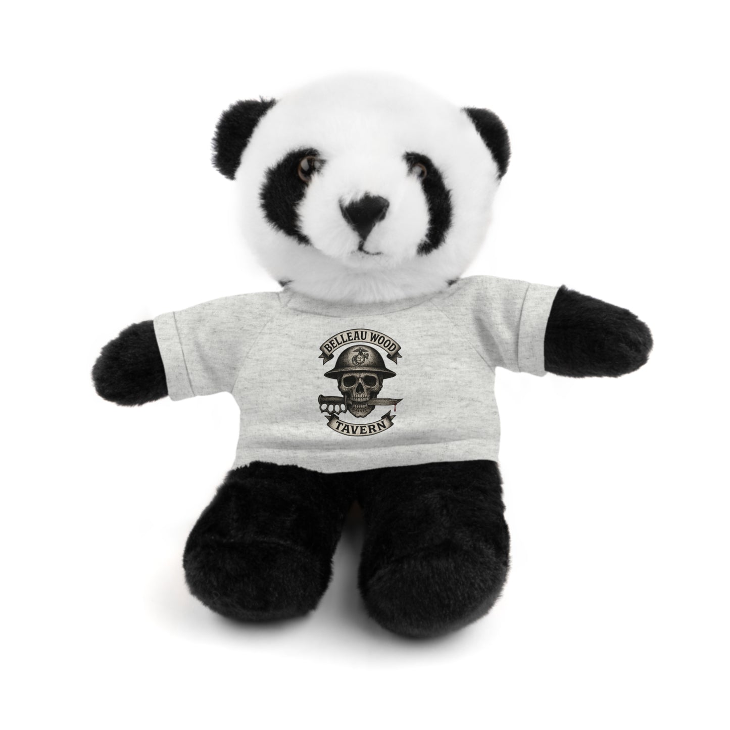 Personalized Stuffed Animal with Belleau Wood Skull T-Shirt Design