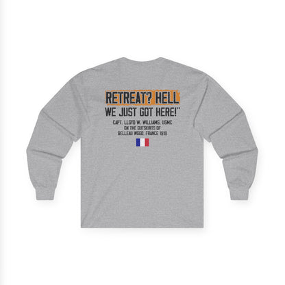 Bulldog - Retreat HELL Belleau Wood Tavern Long Sleeve Tee