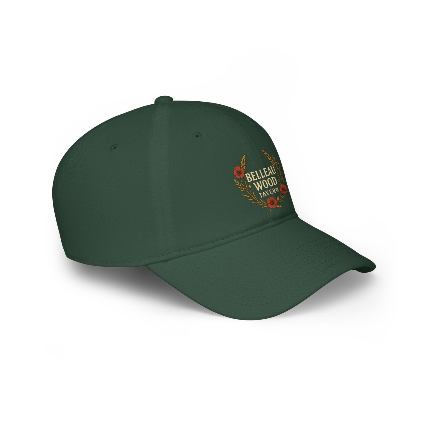 Belleau Wood Tavern Low Profile Baseball Cap — Vintage Wreath Logo Hat