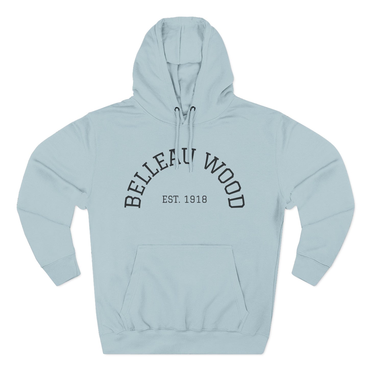 Three-Panel Fleece Hoodie- BELLEAU WOOD Est. 1918