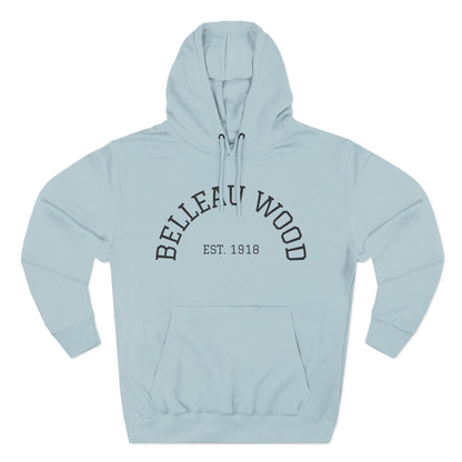 Three-Panel Fleece Hoodie- BELLEAU WOOD Est. 1918