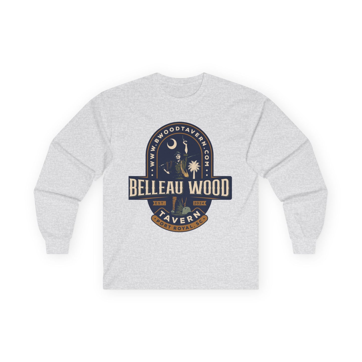 Iron Mike Belleau Wood Tavern - Follow Me to B Wood Long Sleeve Tee