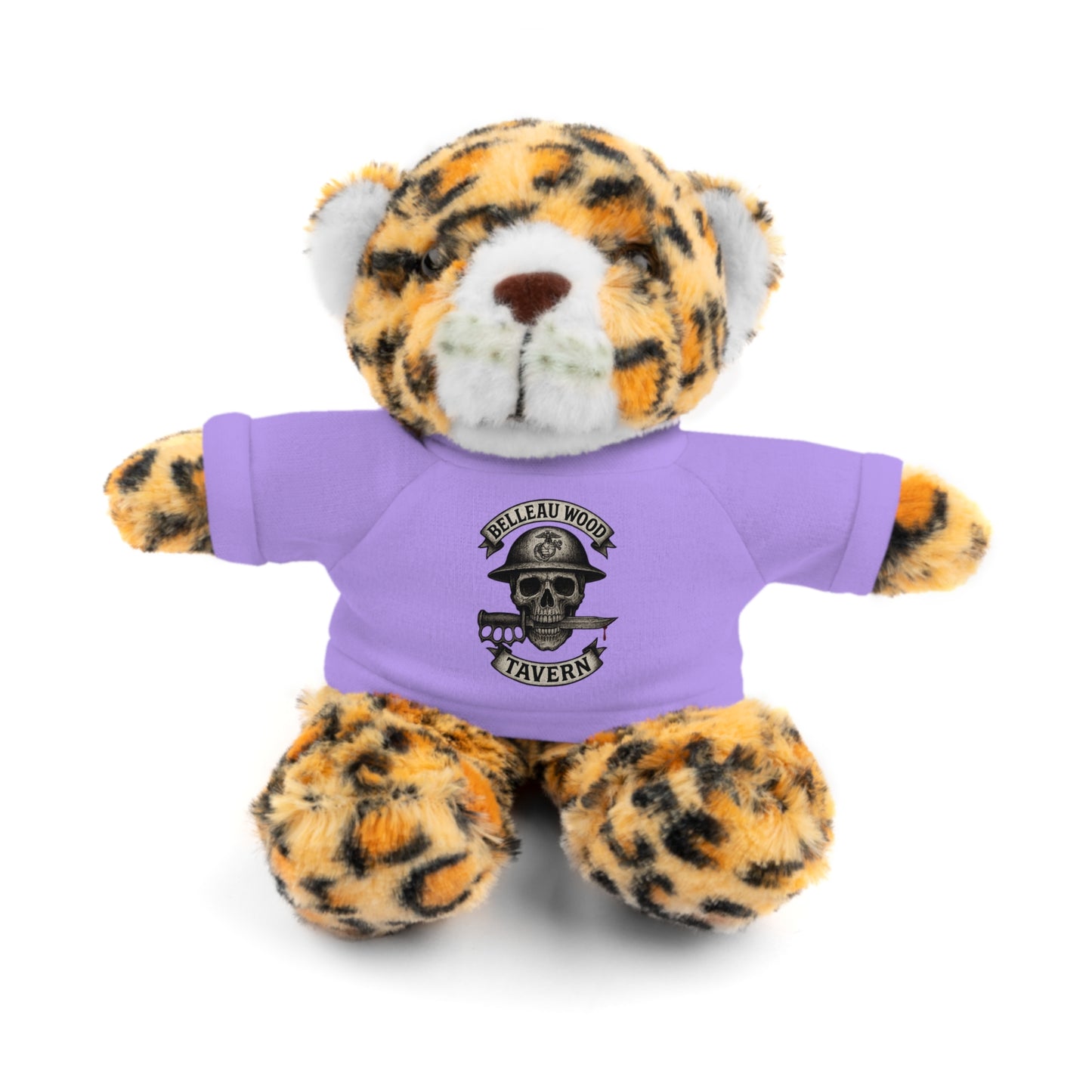 Personalized Stuffed Animal with Belleau Wood Skull T-Shirt Design
