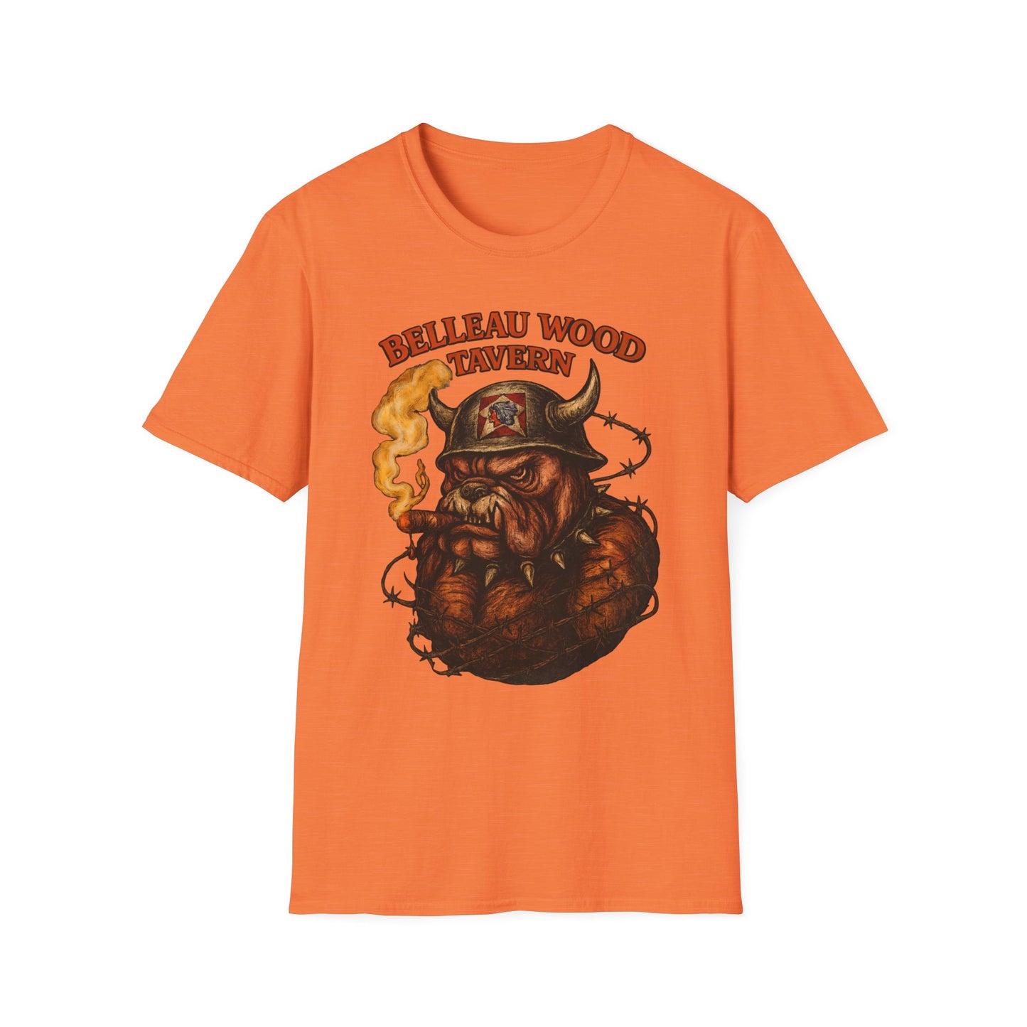 BELLEAU WOOD TAVERN Devil Dog USMC Unisex Softstyle T-Shirt, Vintage Graphic Tee